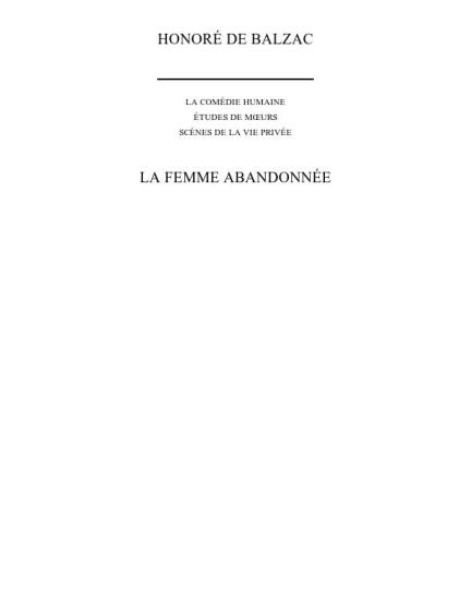 La femme abandonnée